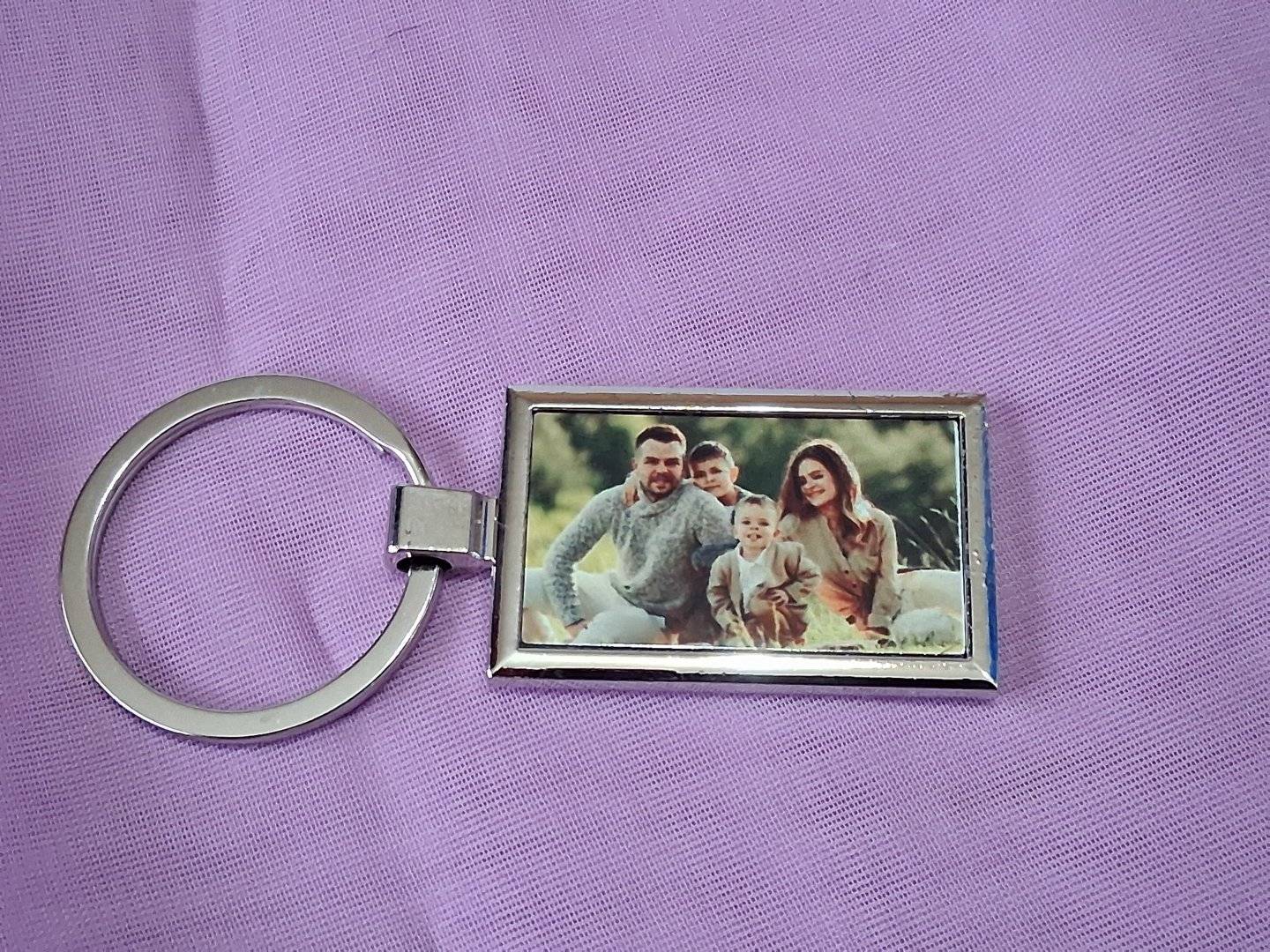 Breloc metalic personalizat dreptunghi „My Family”