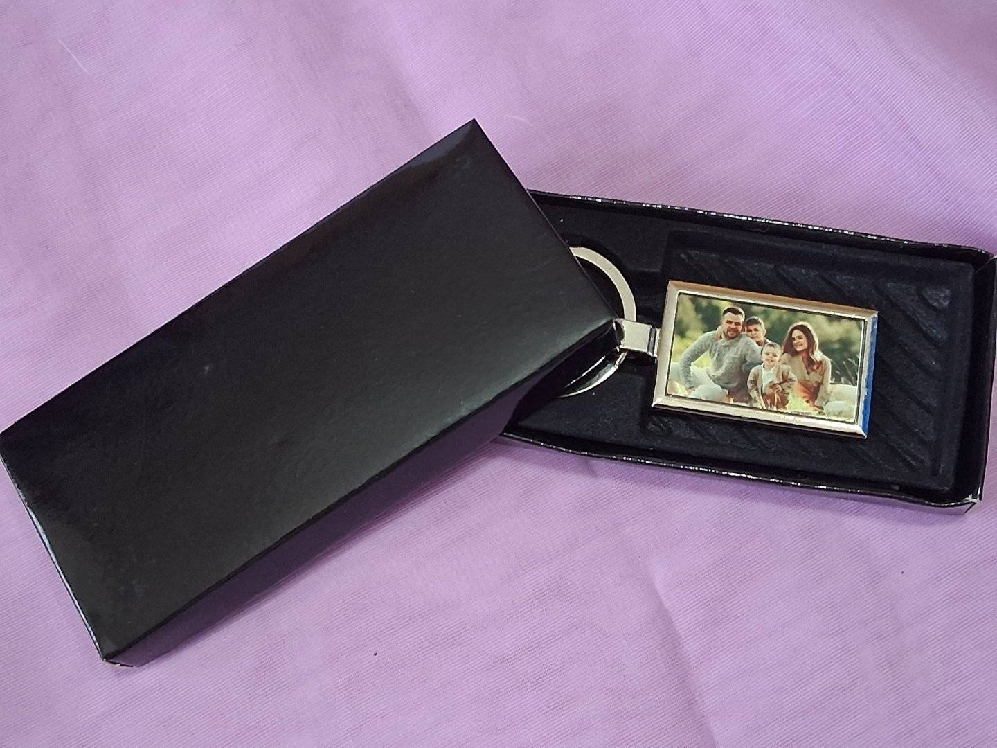 Breloc metalic personalizat dreptunghi „My Family”