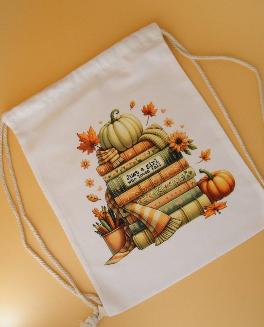 Rucsac canvas tip sac personalizat cu mesaj si poza „Incepe scoala...”
