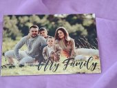 Magnet personalizat dreptunghiular din aluminiu „My Family”