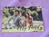 Magnet personalizat dreptunghiular din aluminiu „Familia mea”