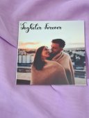 Magnet personalizat patrat din aluminiu „Togheter Forever”