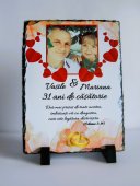 Placa de Ardezie Personalizata ANIVERSARA, 15 x 20 cm 