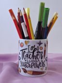Suport instrumente de scris personalizat, din ceramica „Profesor...”