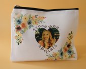 Trusa de accesorii makeup personalizata cu mesaj si poza